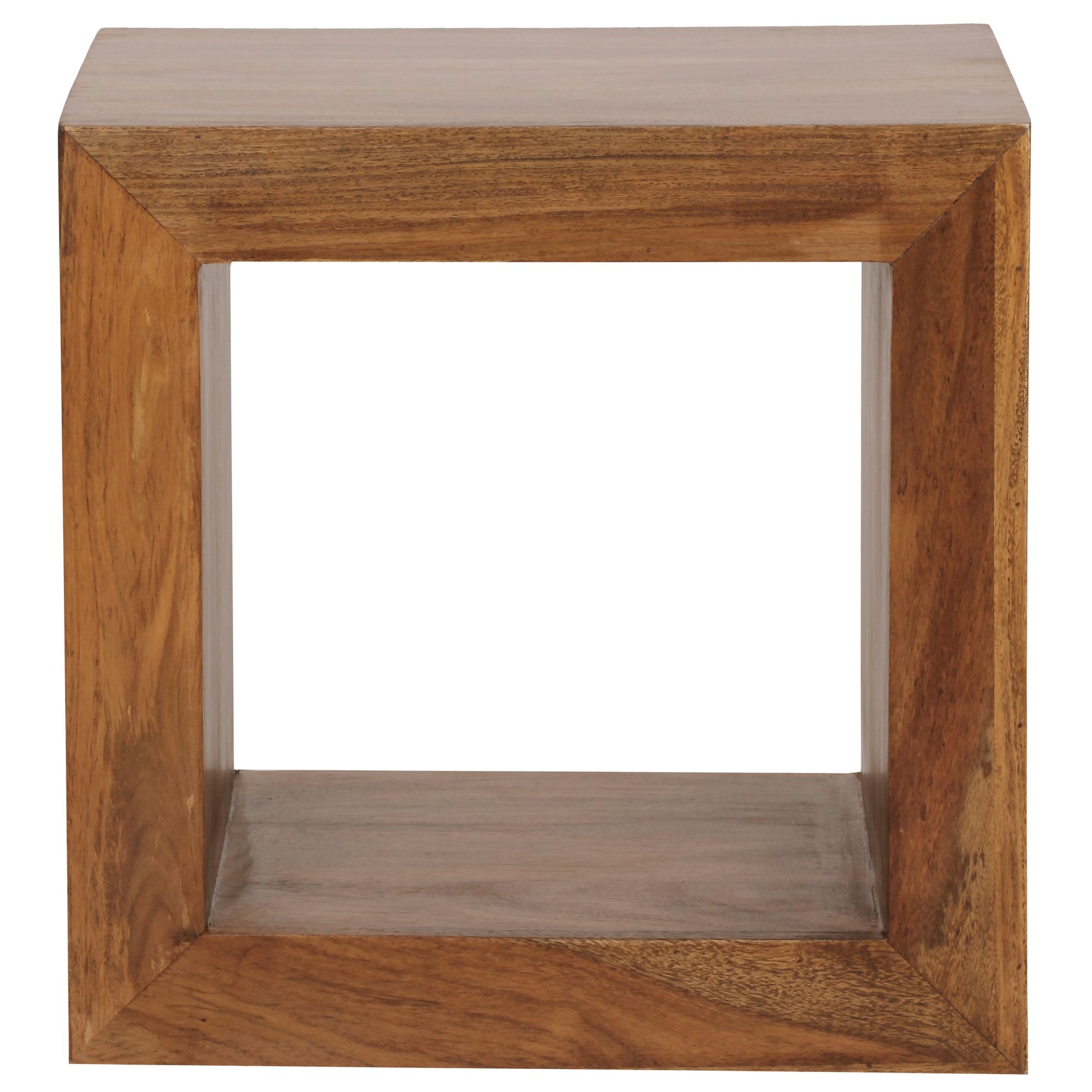FineBuy Massivholz Sheesham Standregal Bücherregal Regal 44x44x33cm Cube – Ansicht 6