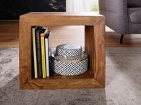 FineBuy Massivholz Sheesham Standregal Bücherregal Regal 44x44x33cm Cube – Ansicht 4