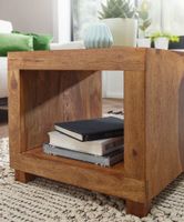 FineBuy Sheesham Massivholz Couchtisch Wohnzimmertisch Beistelltisch 50x50cm – Ansicht 5