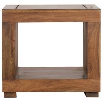 FineBuy Sheesham Massivholz Couchtisch Wohnzimmertisch Beistelltisch 50x50cm – Ansicht 6