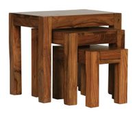 FineBuy Design Sheesham 3-teiliger Satz Beistell Tisch Massivholz Couchtisch – Ansicht 7