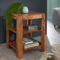 FineBuy Standregal 44 x 60 x 44 cm Sheesham Holz Beistelltisch Ablagetisch Regal – Ansicht 1
