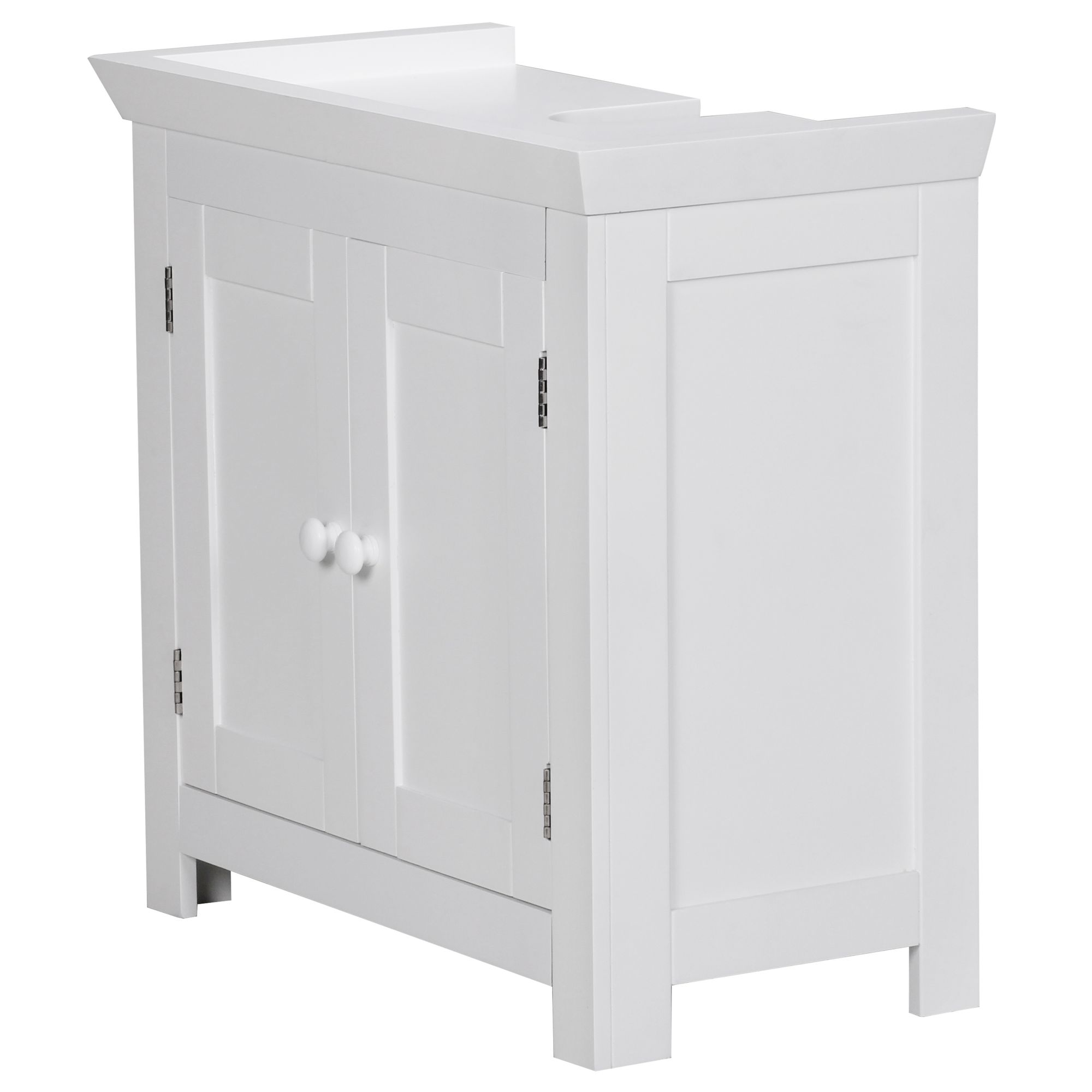 FineBuy Waschbeckenunterschrank Unterschrank Weiß 57 cm Badschrank – Ansicht 6