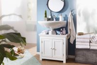 FineBuy Waschbeckenunterschrank Unterschrank Weiß 57 cm Badschrank – Ansicht 4