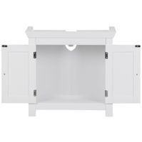 FineBuy Waschbeckenunterschrank Unterschrank Weiß 57 cm Badschrank – Ansicht 7
