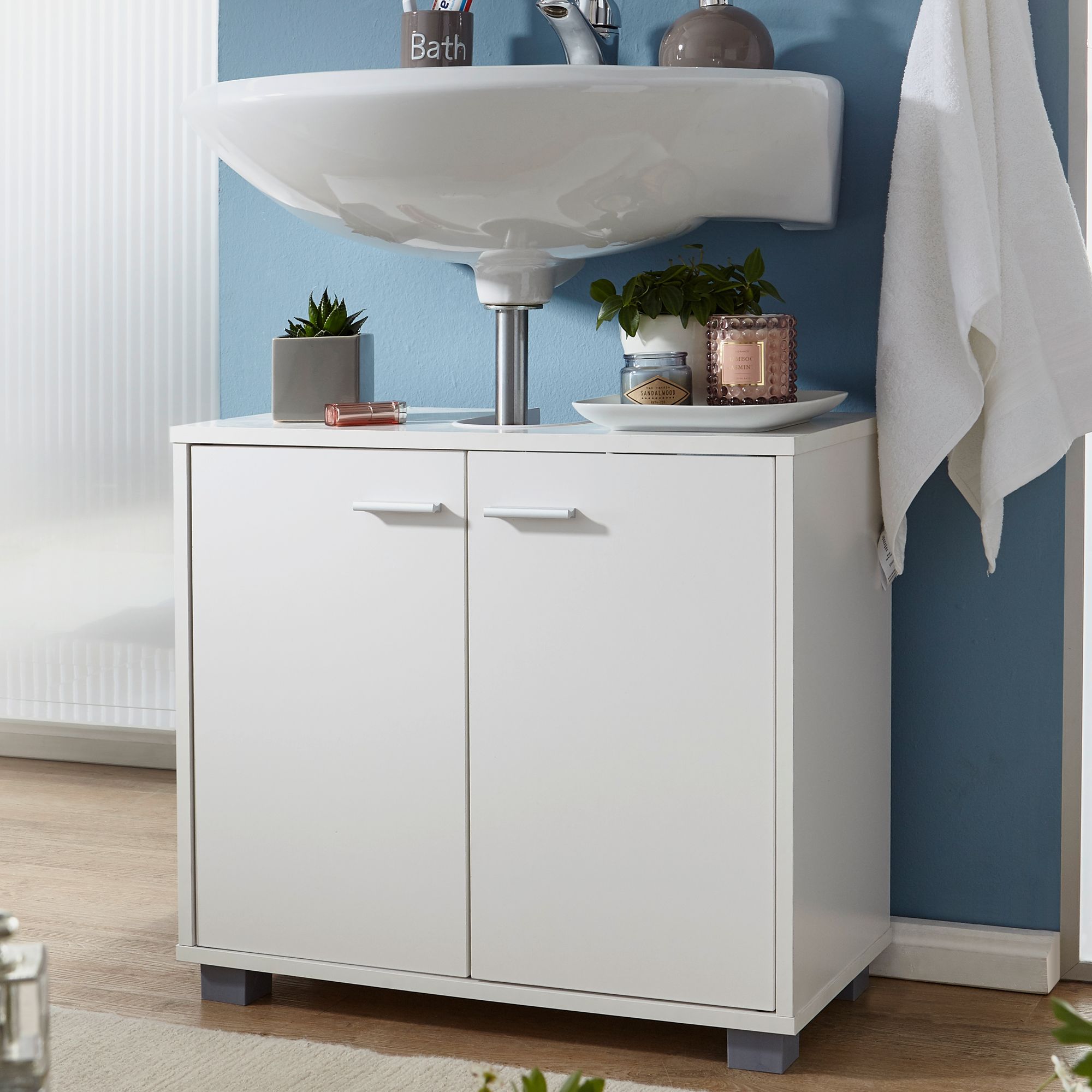 FineBuy Waschbeckenunterschrank FB37117 Waschtischunterschrank Badschrank 60cm – Ansicht 1