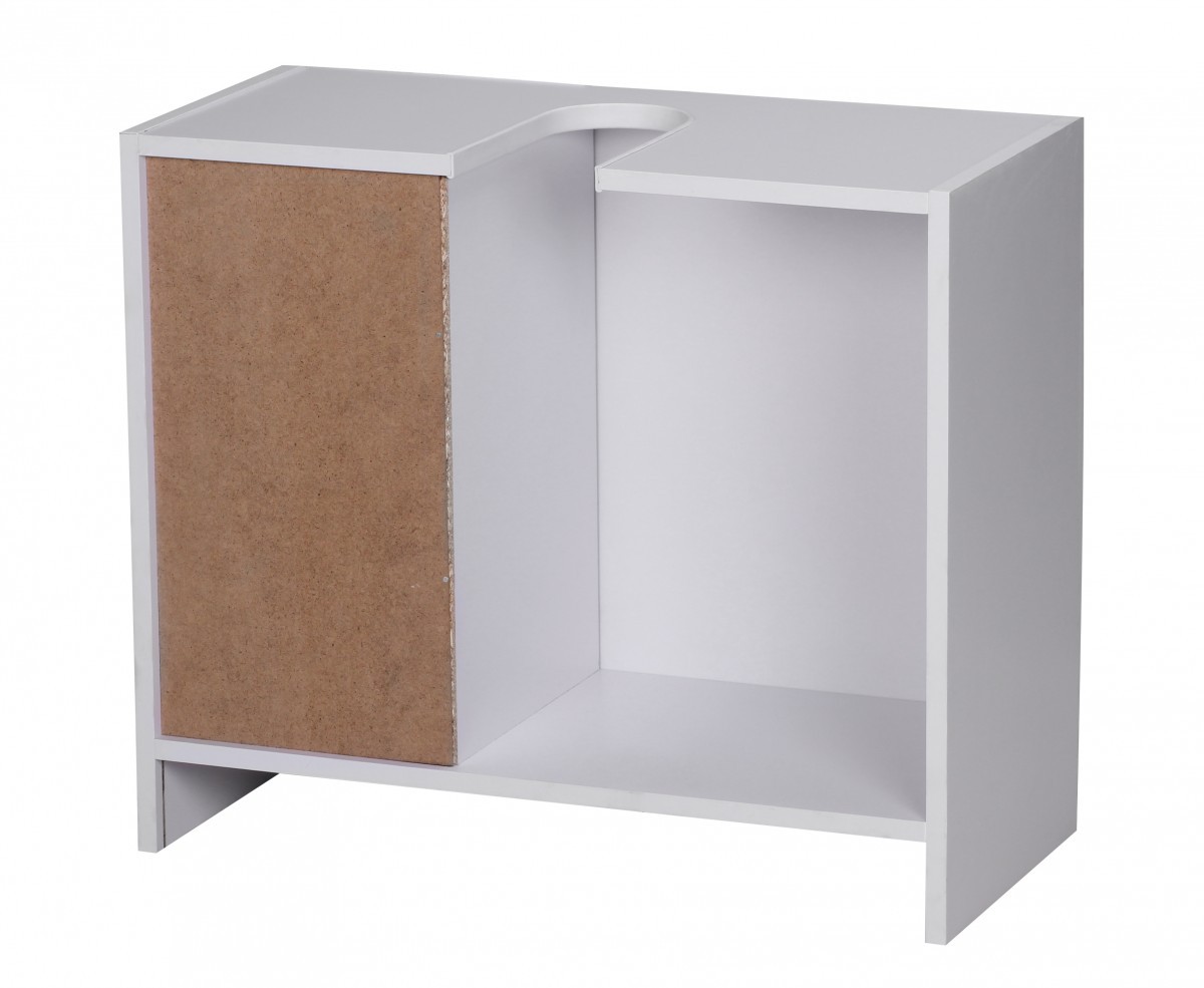 FineBuy Bad Waschbecken Unterschrank 54 x 63 x 30 cm 1 Tür 3 Schubladen weiß – Ansicht 7