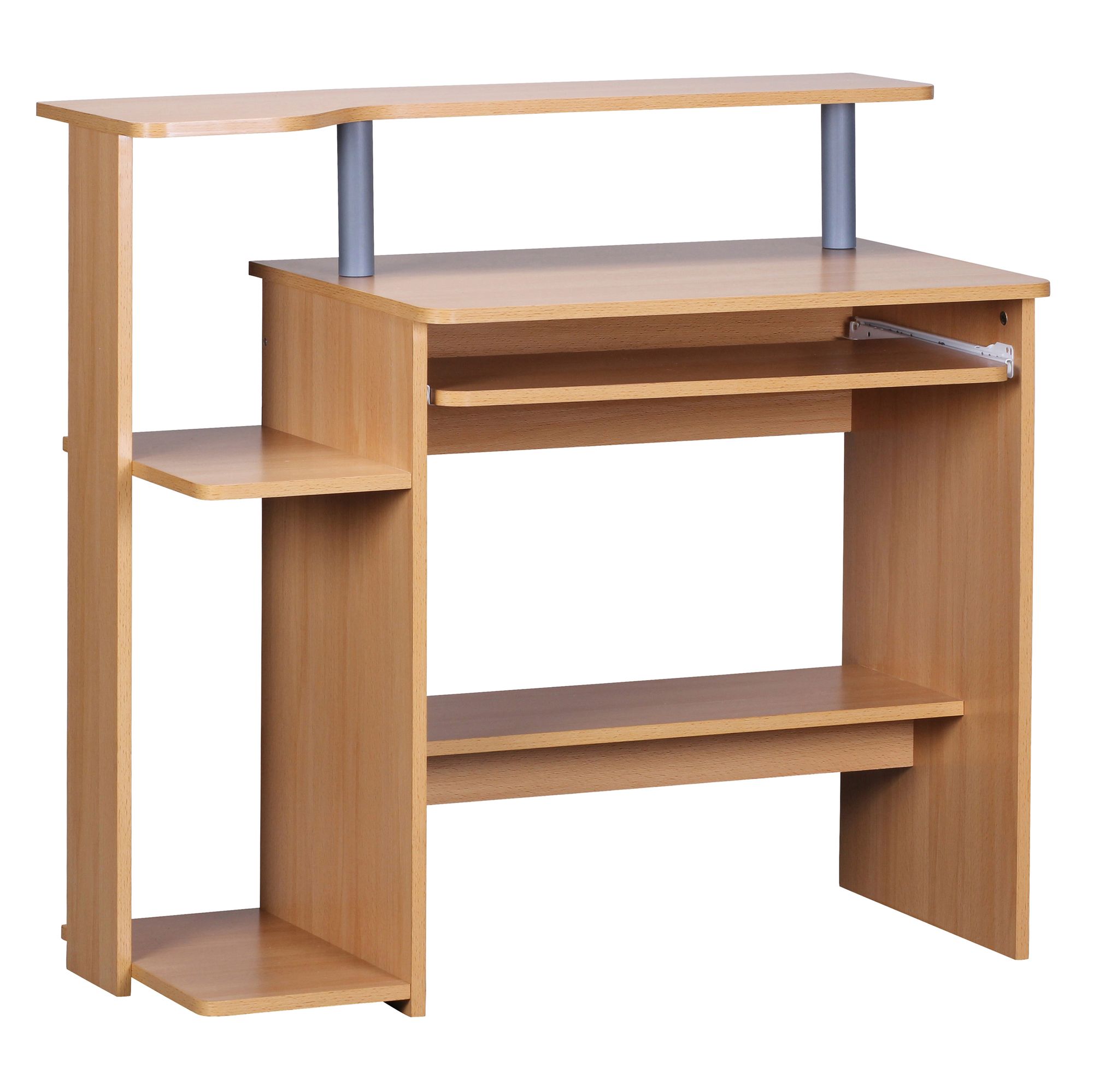 FineBuy Computertisch 94x90,5x48,5 cm Schreibtisch Modern mit Tastaturauszug – Ansicht 6