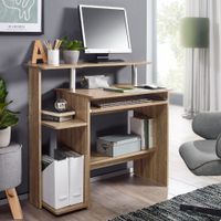 FineBuy Computertisch 94x90,5x48,5 cm Schreibtisch Modern mit Tastaturauszug – Ansicht 1