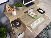 FineBuy Computertisch 94x90,5x48,5 cm Schreibtisch Modern mit Tastaturauszug – Ansicht 4