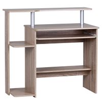 FineBuy Computertisch 94x90,5x48,5 cm Schreibtisch Modern mit Tastaturauszug – Ansicht 6