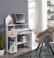 FineBuy Computertisch 94x90,5x48,5 cm Schreibtisch Modern mit Tastaturauszug – Ansicht 2