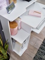 FineBuy Computertisch 94x90,5x48,5 cm Schreibtisch Modern mit Tastaturauszug – Ansicht 4