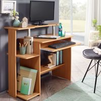 FineBuy Computertisch 94x90,5x48,5 cm Schreibtisch Modern mit Tastaturauszug – Ansicht 1