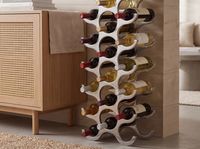 FineBuy Design Alu Weinregal Flammen 93 cm Regal Flaschenregal 27 Flaschen – Ansicht 4