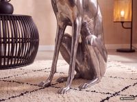 FineBuy Deko Design Dog aus Aluminium silbern Windhund Skulptur Hundestatue – Ansicht 7