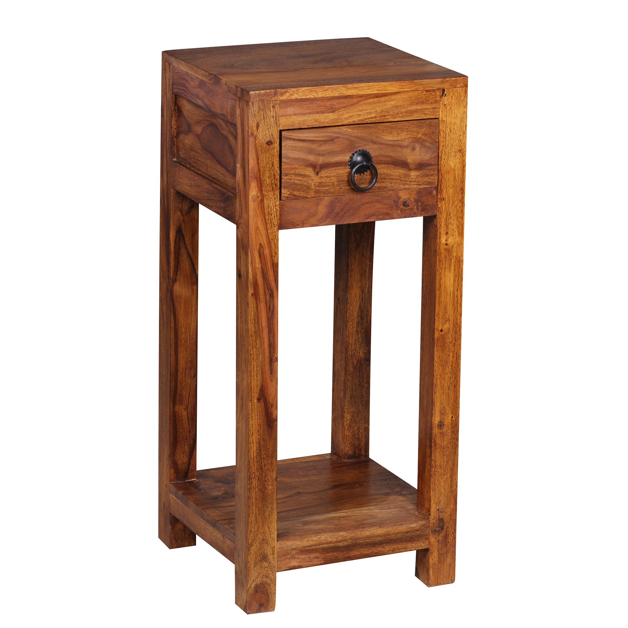 FineBuy Beistelltisch Massivholz Sheesham 30x30x68 cm Wohnzimmertisch mit Schublade, Design Couchtisch Naturprodukt Wohnzimmermöbel modern Echtholz | Farbe: Braun FineBuy Beistelltisch Massivholz Sheesham 30x30x68 cm Wohnzimmertisch mit Schublade, Design Couchtisch Naturprodukt Wohnzimmermöbel modern Echtholz | Farbe: Braun