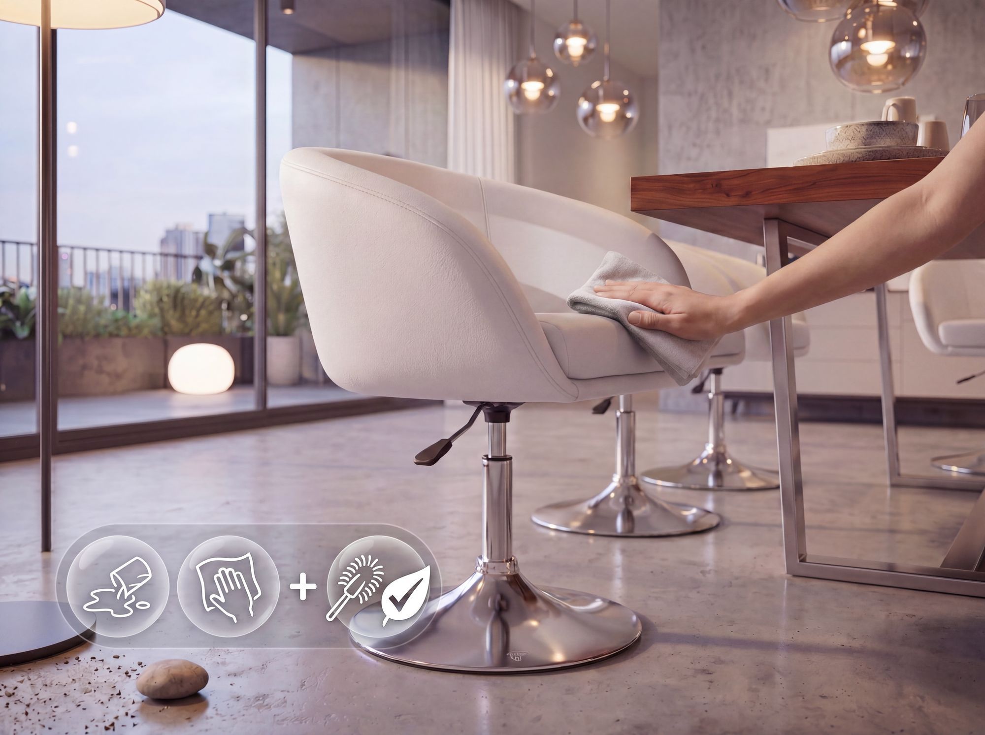 Drehstuhl Bürostuhl Esszimmerstuhl Cocktailsessel Loungesessel Drehsessel – Ansicht 4