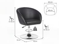 Drehstuhl Bürostuhl Esszimmerstuhl Cocktailsessel Loungesessel Drehsessel – Ansicht 3