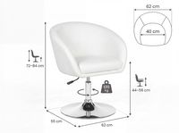 Drehstuhl Bürostuhl Esszimmerstuhl Cocktailsessel Loungesessel Drehsessel – Ansicht 3
