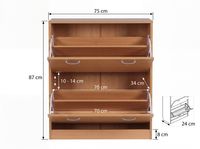 FineBuy Schuhschrank Schuhkipper Schuhregal Schuhkommode Regal Schuhe – Ansicht 3