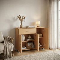 Sideboard 90 cm mit 3 Türen 1 Schublade moderne Kommode 30 cm Tief ideal für Nischen – Ansicht 1
