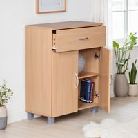 Sideboard 60cm mit 2 Türen & 1 Schublade Moderne Kommode Allzweckschrank Flurschrank – Ansicht 2