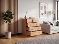 Schubladenkommode mit 5 Schubladen 60cm Sideboard Kommode zeitloses Design – Ansicht 2