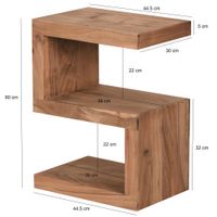 Massivholz Beistelltisch S Cube Design Couchtisch Massiv Holz Modern Regal – Ansicht 2