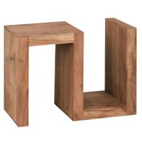 Massivholz Beistelltisch S Cube Design Couchtisch Massiv Holz Modern Regal – Ansicht 6
