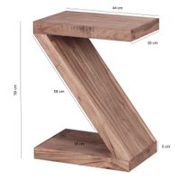 Massivholz Beistelltisch Z Cube 44x30x59 cm Couchtisch Regal – Ansicht 3