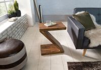 Massivholz Beistelltisch Z Cube 44x30x59 cm Couchtisch Regal – Ansicht 3