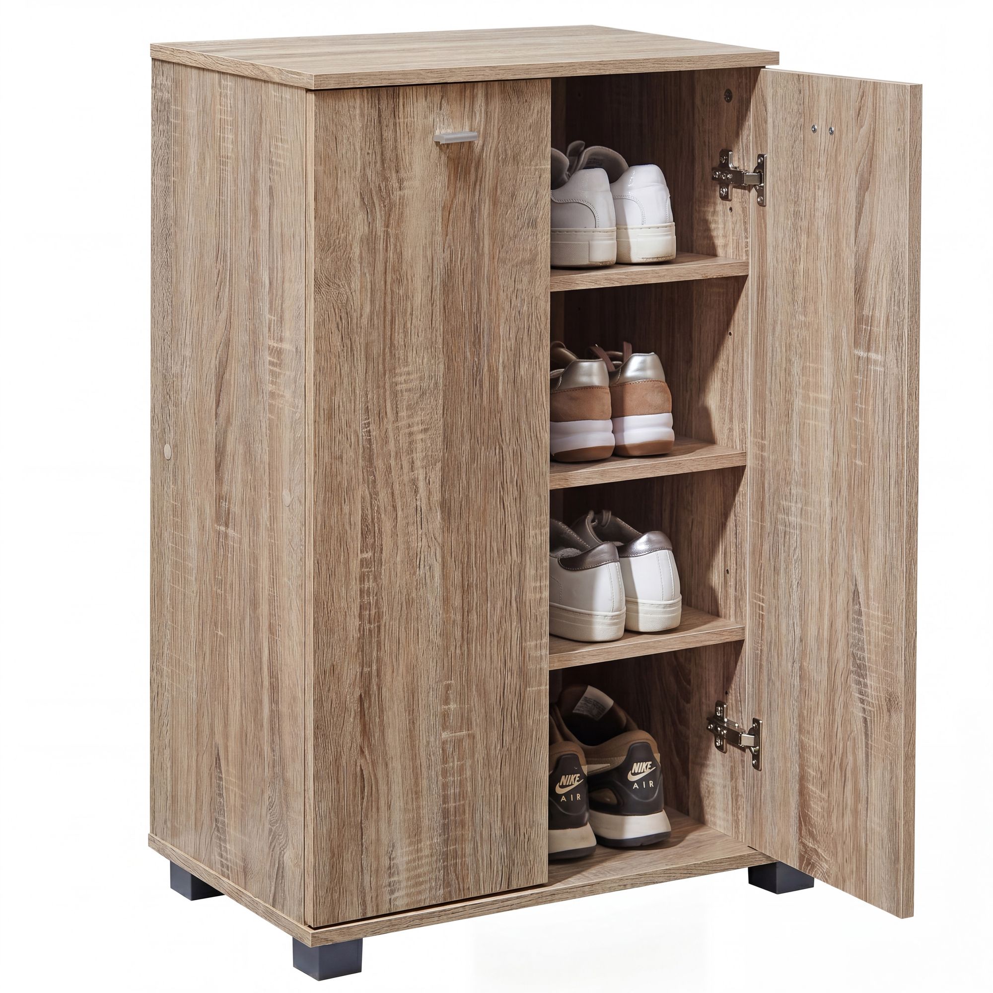 Schuhschrank Holz 12 Paar Schuhe Schuhregal Schuhkommode Flurschrank Sideboard – Ansicht 6