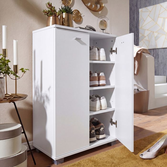 Schuhschrank Holz 12 Paar Schuhe Schuhregal Schuhkommode Flurschrank Sideboard