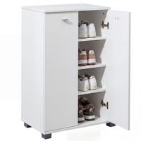 Schuhschrank Holz 12 Paar Schuhe Schuhregal Schuhkommode Flurschrank Sideboard – Ansicht 6