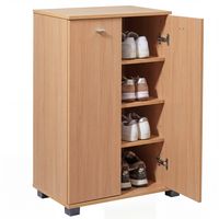 Schuhschrank Holz 12 Paar Schuhe Schuhregal Schuhkommode Flurschrank Sideboard – Ansicht 6