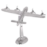 FineBuy Design Deko Flugzeug Propeller aus Aluminium Flieger Farbe Silber – Ansicht 2
