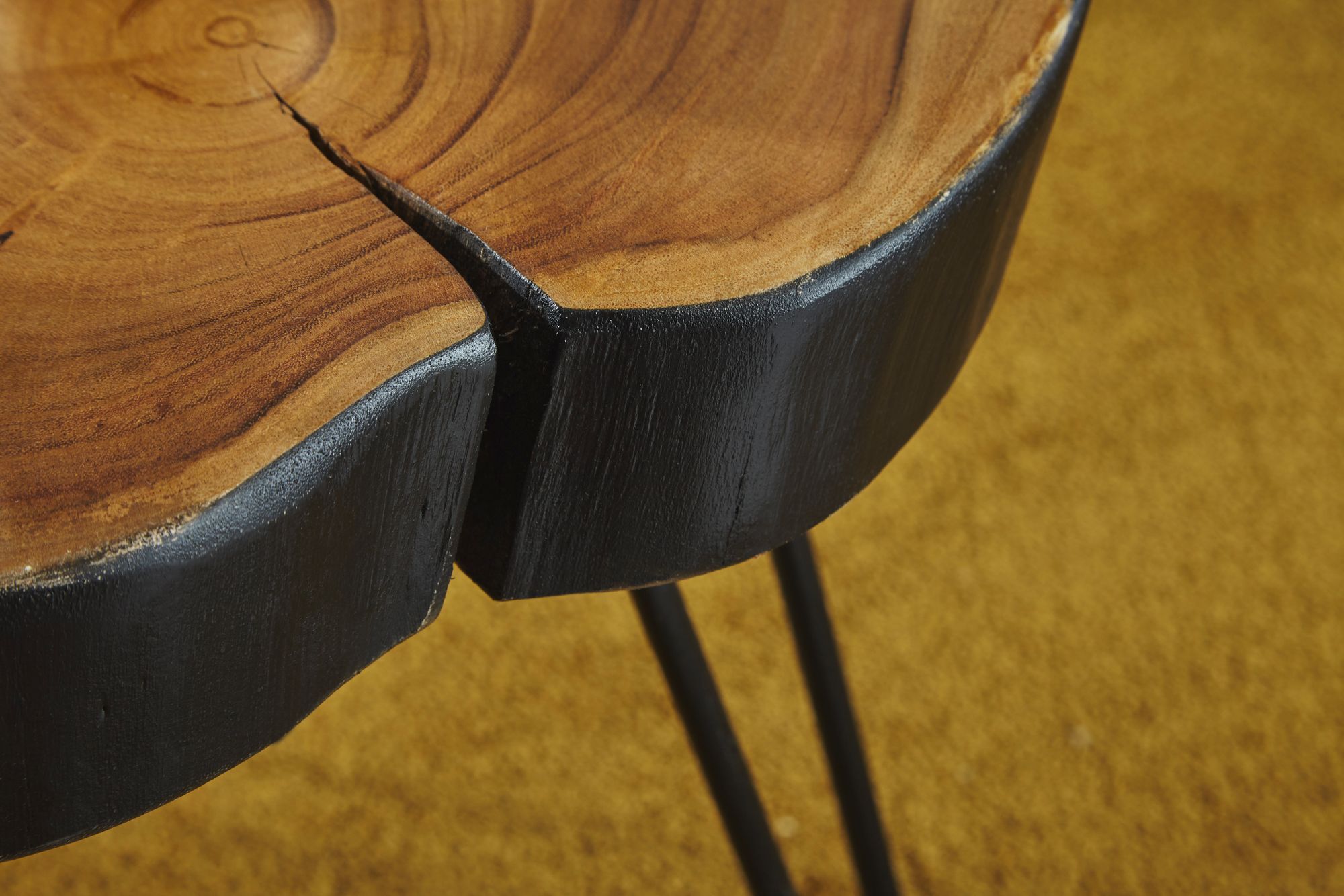 FineBuy Massivholz Sheesham Beistelltisch 35 x 35 cm Wohnzimmertisch Massiv – Ansicht 5
