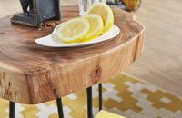 FineBuy Massivholz Akazie Beistelltisch 35 x 35 cm Wohnzimmertisch Massiv – Ansicht 5