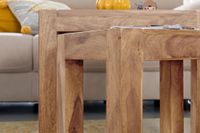 FineBuy Satztisch Wohnzimmertisch 3-teilig Akazie Massivholz Beistelltisch – Ansicht 6