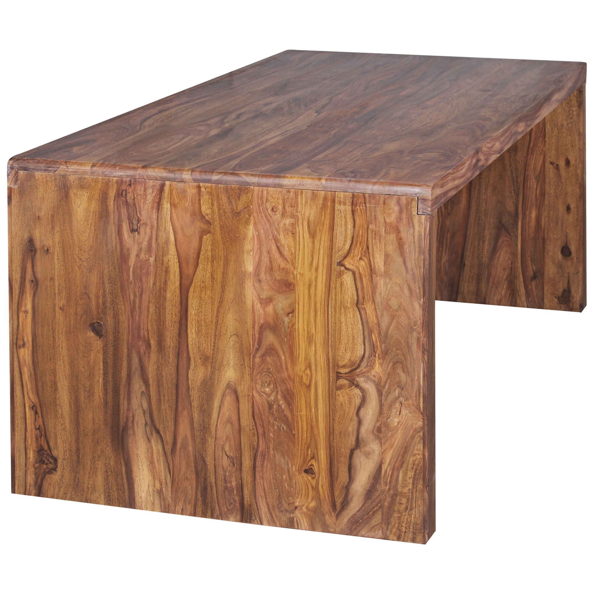 FineBuy Design Schreibtisch 180 cm Sheesham Massivholz Bürotisch Computertisch – Ansicht 5