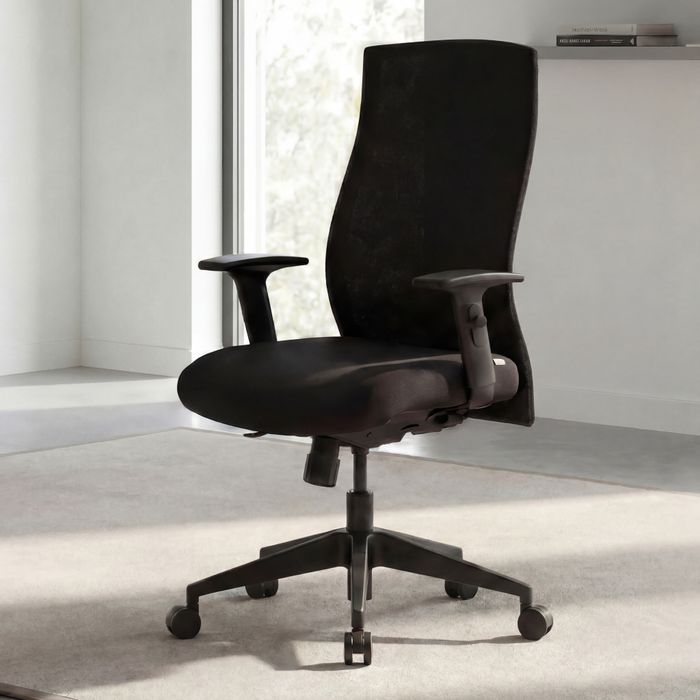 Schreibtischstuhl Finebuy Stoff Schwarz Drehstuhl Armlehne Büro Sessel Bürostuhl