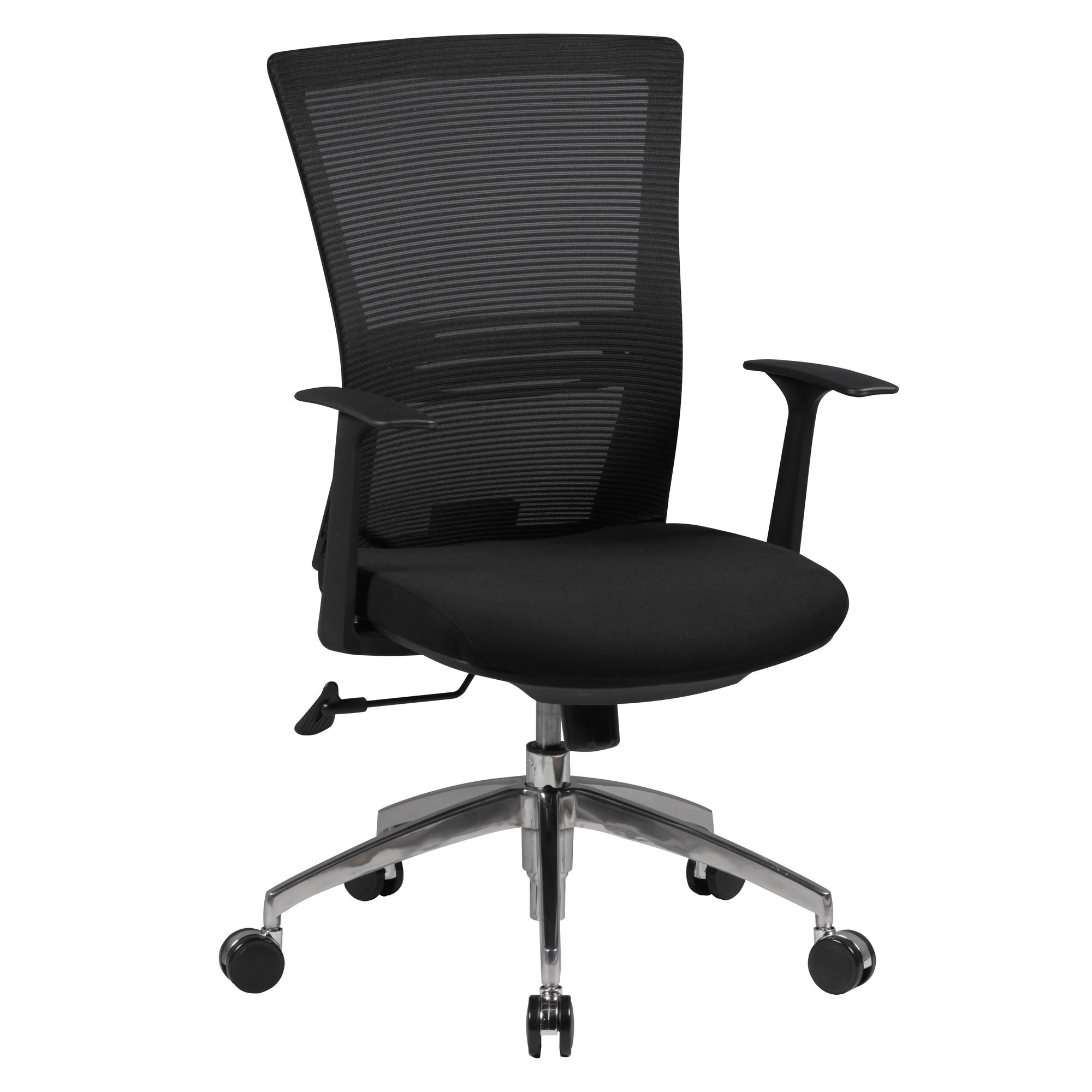 FineBuy Bürostuhl Stoffbezug Schreibtischstuhl Armlehne schwarz Chefsessel 120kg Drehstuhl Synchronmechanik X-XL | Farbe: Schwarz