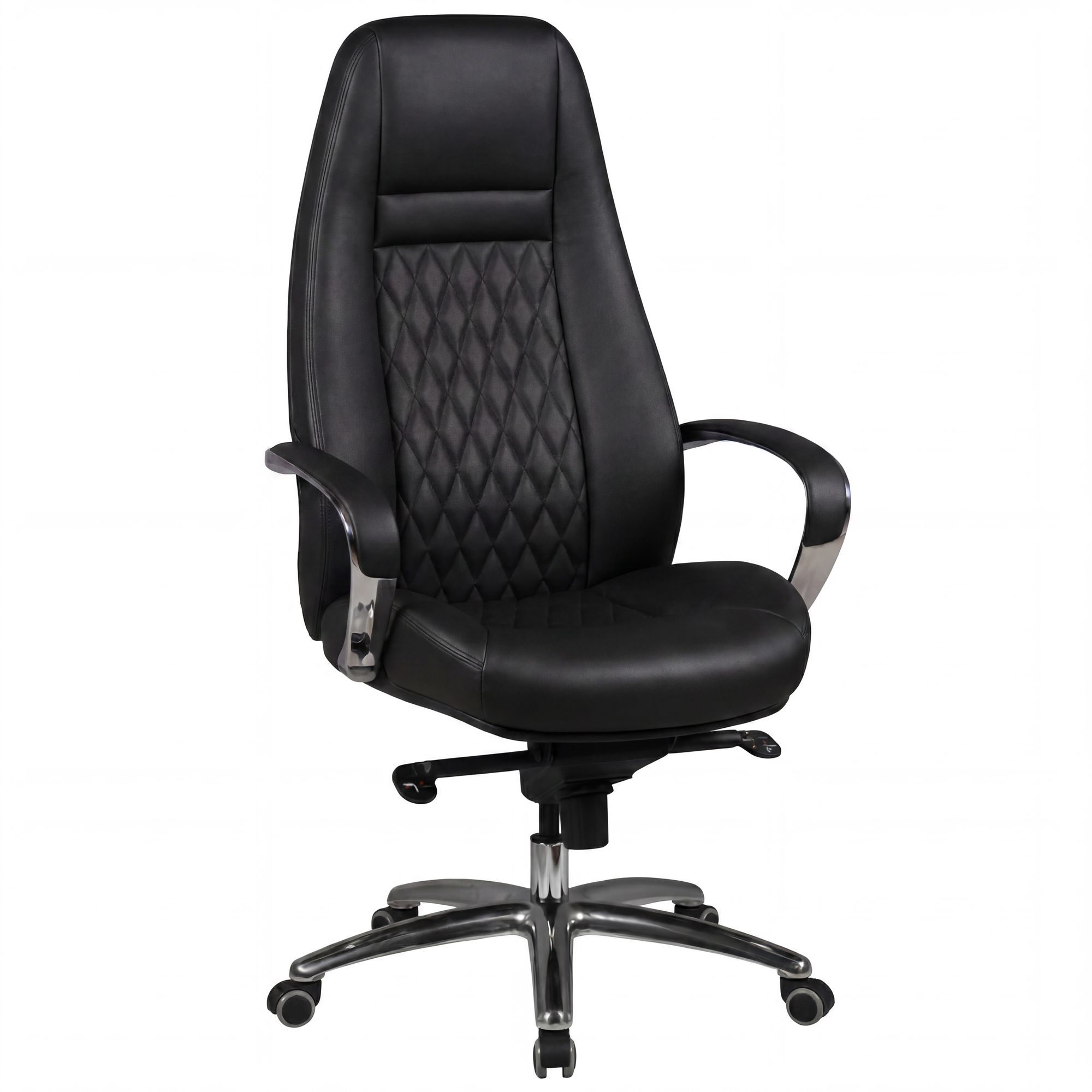 FineBuy Bürostuhl Echtleder Schreibtischstuhl ergonomisch Chefsessel Drehstuhl – Ansicht 6