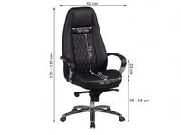FineBuy Bürostuhl Echtleder Schreibtischstuhl ergonomisch Chefsessel Drehstuhl – Ansicht 3