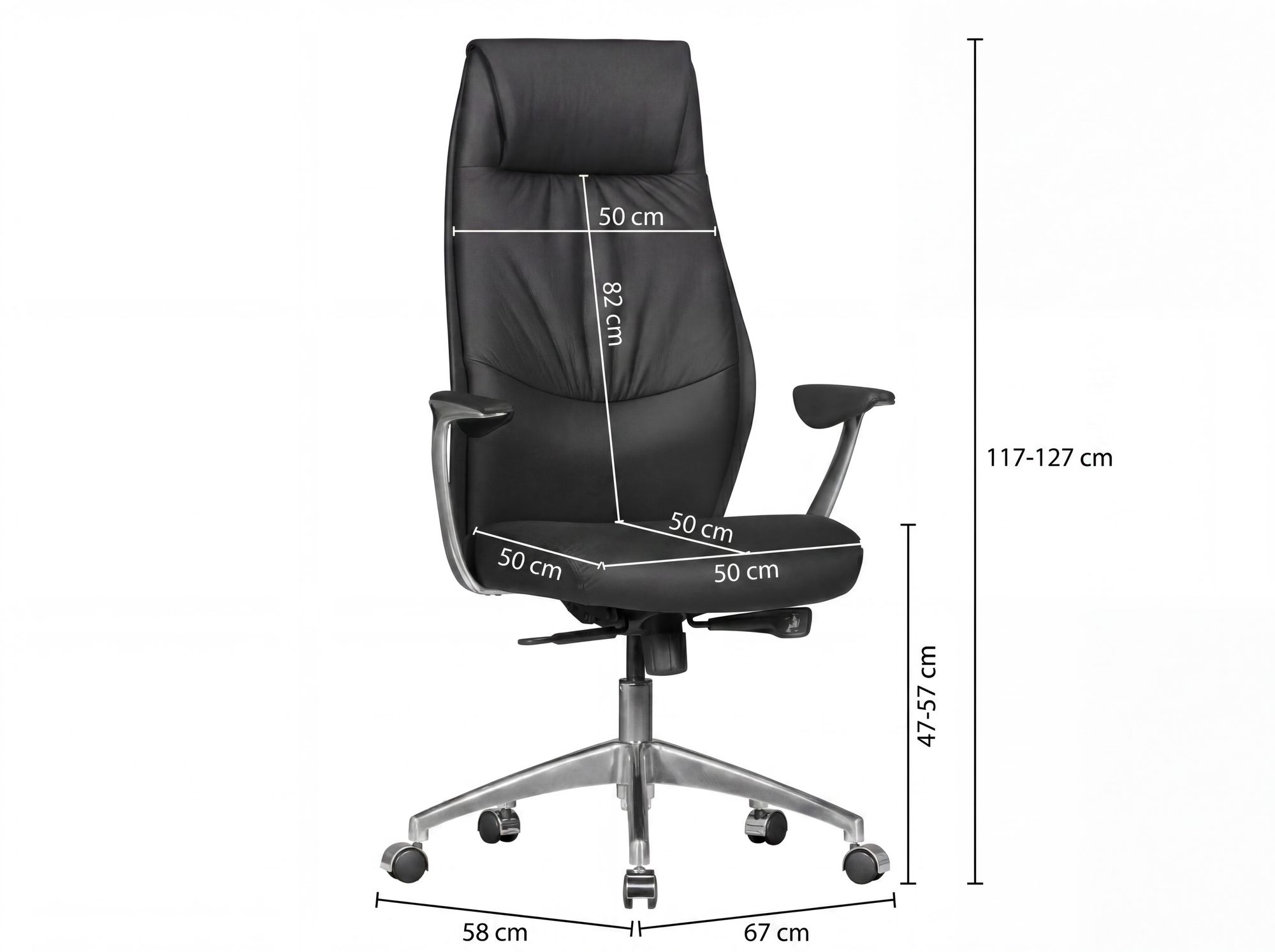 FineBuy Bürostuhl Echt-Leder Schreibtischstuhl Chefsessel Drehstuhl 120KG – Ansicht 3