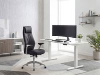 FineBuy Bürostuhl Echt-Leder Schreibtischstuhl Chefsessel Drehstuhl 120KG – Ansicht 2