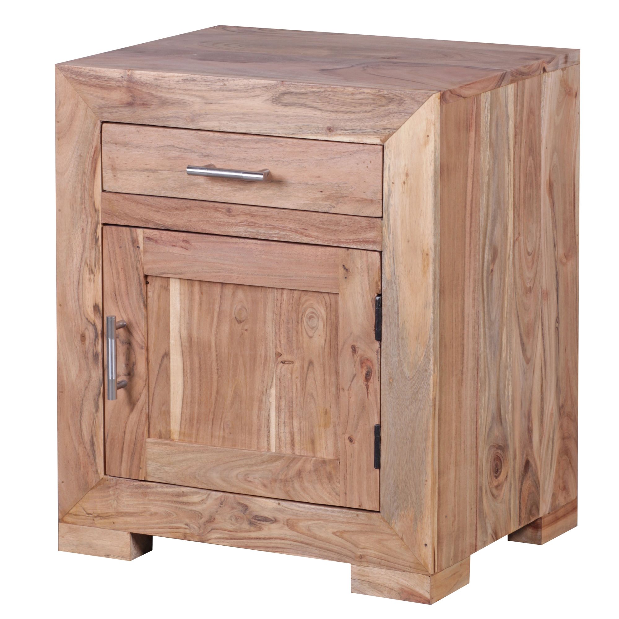 FineBuy Nachttisch Massivholz 60 cm Nachtschrank Nachtkonsole für Boxspringbett – Ansicht 6