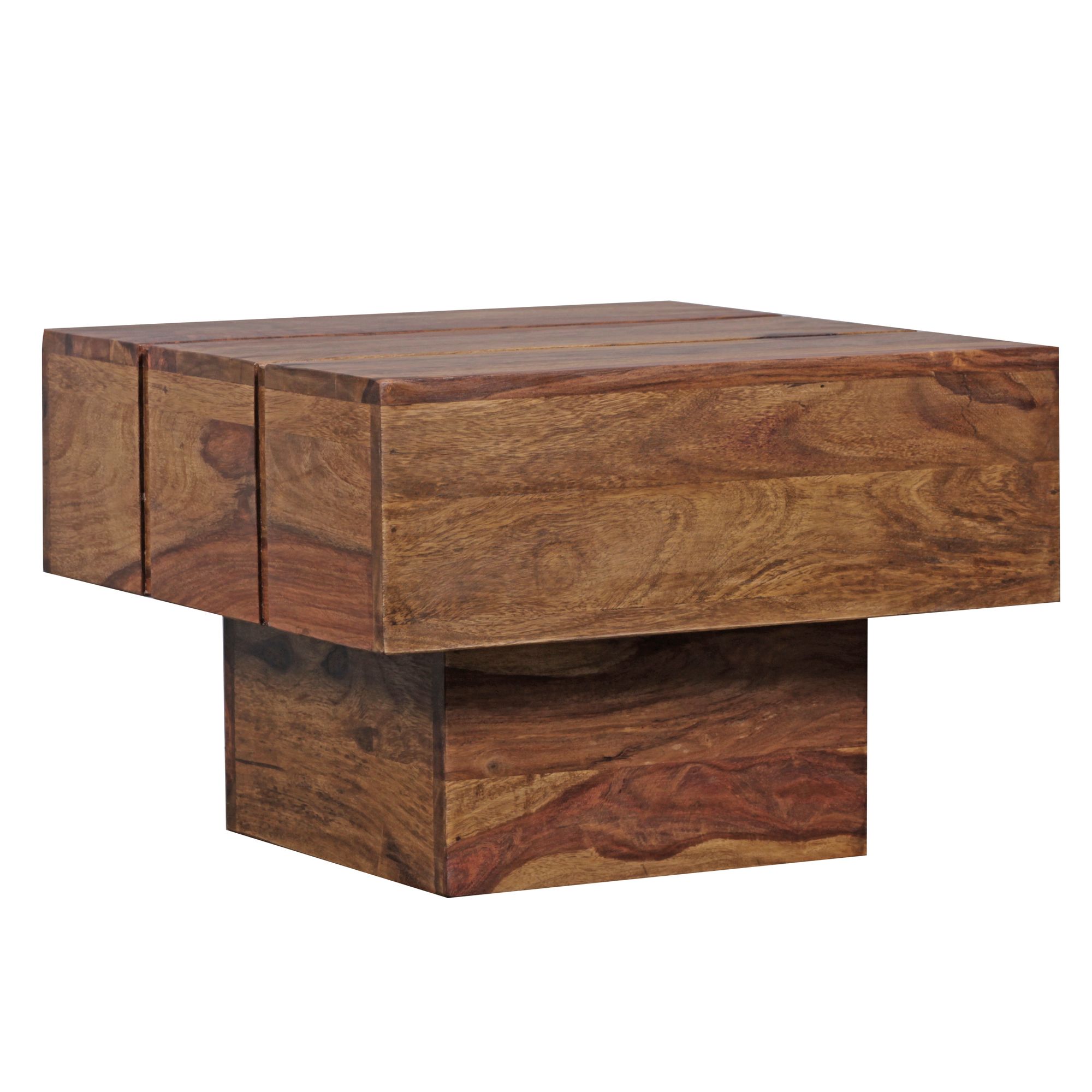 FineBuy Beistelltisch Massivholz Wohnzimmertisch Ø 44cm Couchtisch Landhaus-Stil – Ansicht 3