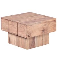 FineBuy Beistelltisch Massivholz Wohnzimmertisch Ø 44cm Couchtisch Landhaus-Stil – Ansicht 5